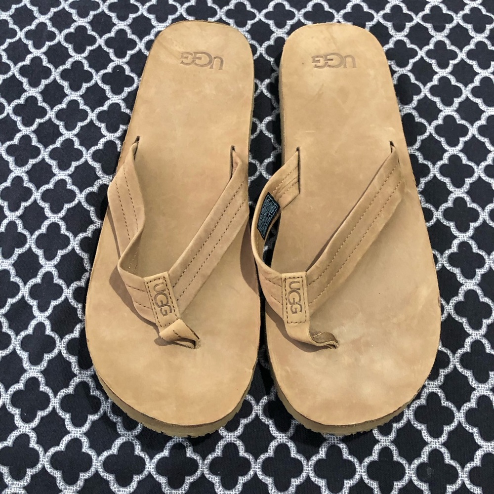 UGG AUSTRALIA CAMANO MEN'S Size 14 FLIP FLOP THONG SANDAL 3159 Tan J5